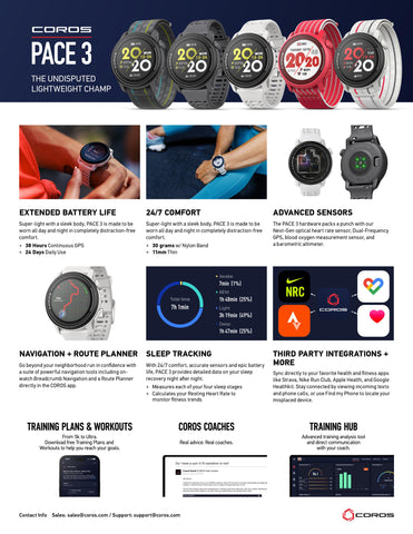 COROS PACE 3 GPS Sport Watch