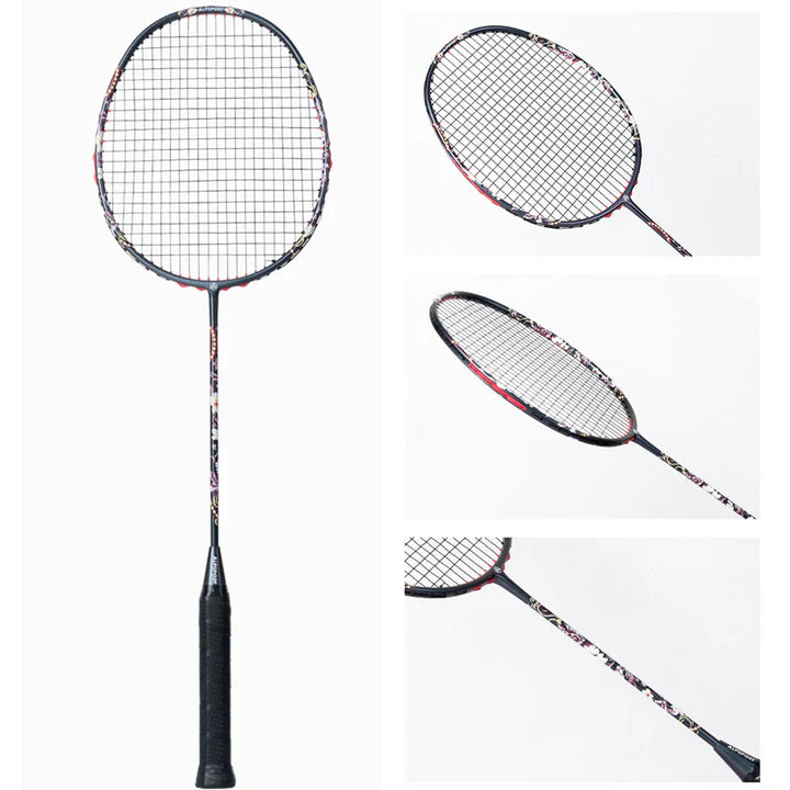 ALPSPORT HQ 6U/G5 Full Carbon Fiber Badminton Racket 24-32lbs - Black