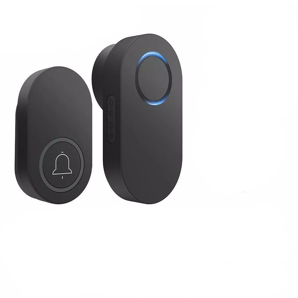 Smatrul WIRELESS DOOR BELL - BLACK BATTERY MODEL 1 Button / 1 Receiver