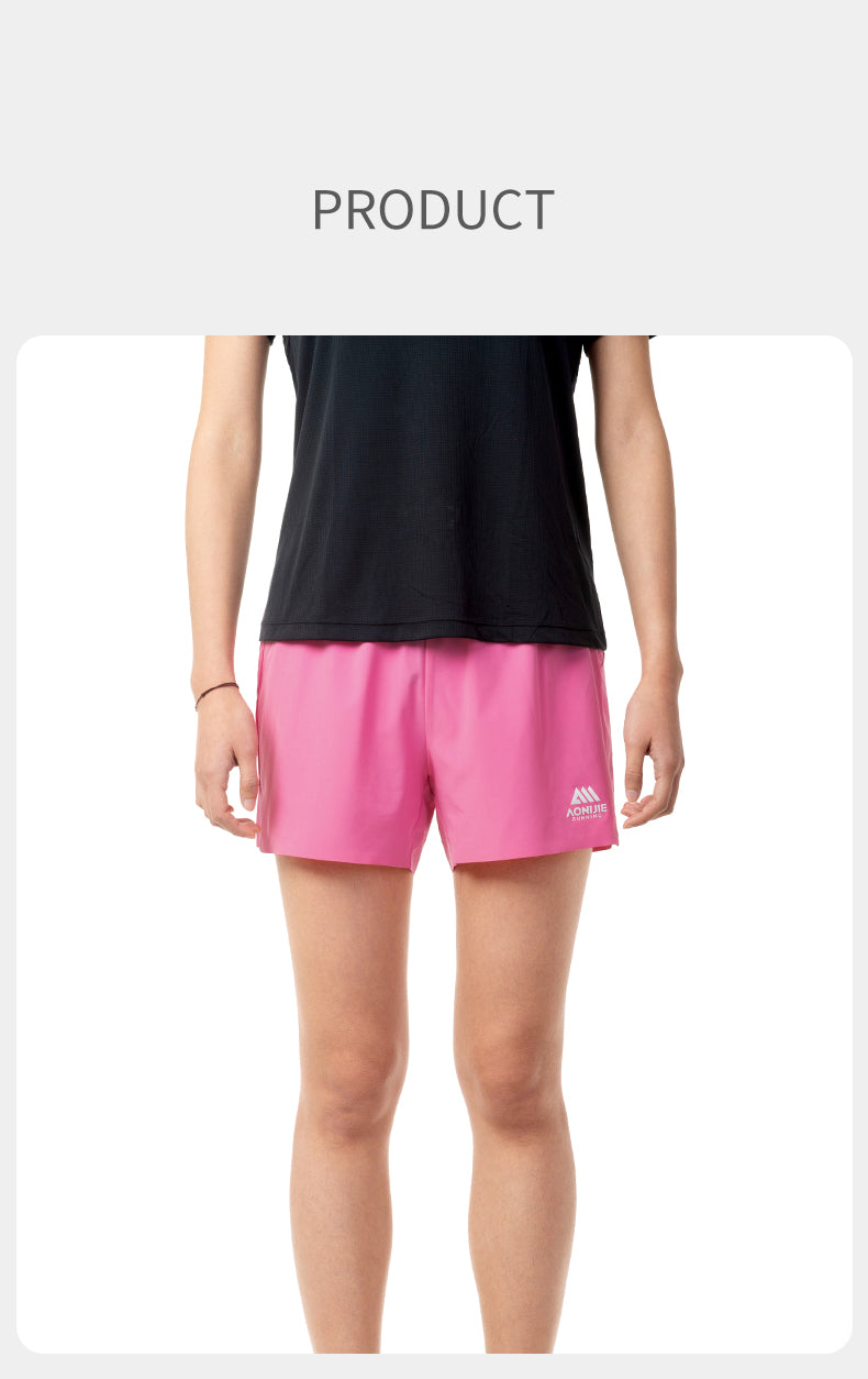 Aonijie FW6199 Quick-drying Sports Running Shorts - PINK