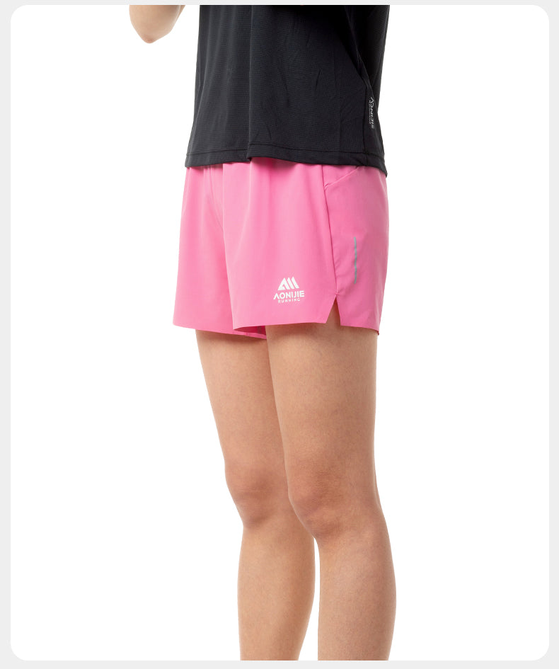 Aonijie FW6199 Quick-drying Sports Running Shorts - PINK