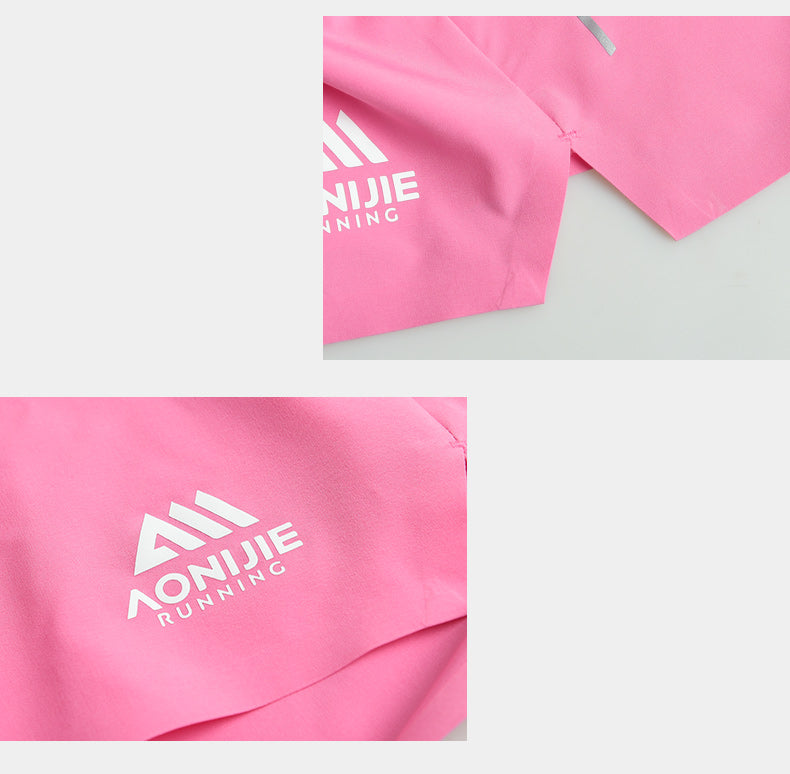 Aonijie FW6199 Quick-drying Sports Running Shorts - PINK
