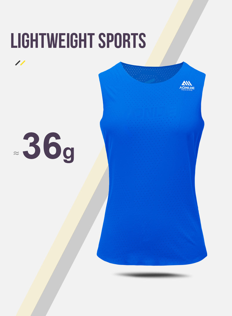 AONIJIE FW6189 Quick Drying Breathable Running Sleeveless Vest for Women- PINK