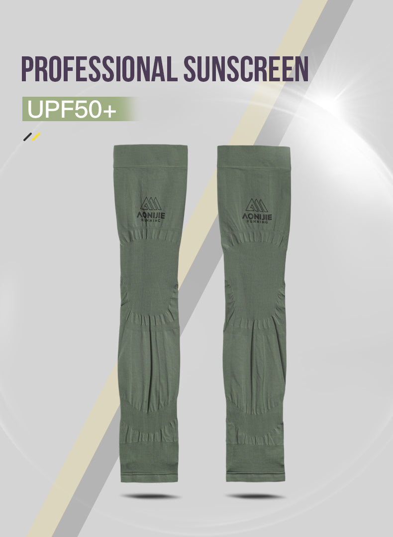 AONIJIE E4122 Running Cycling UV Sun Protection Arm Sleeves - GREEN
