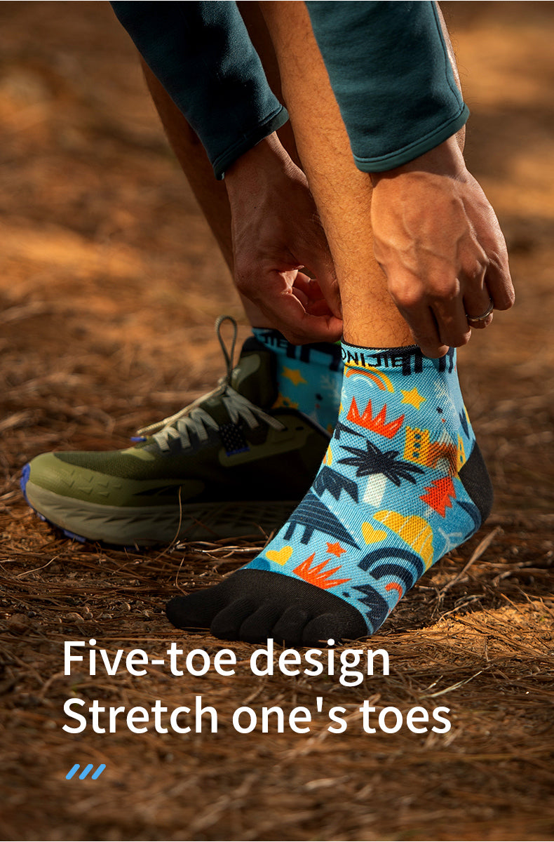 AONIJIE E4842 Sports Socks Quick Drying Split Toe Socks 3 Pairs - LARGE