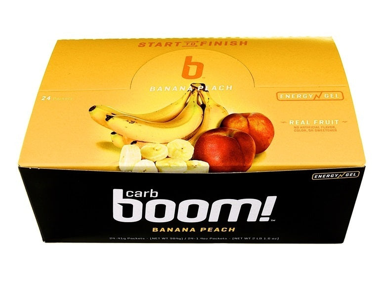 BANANA PEACH Carb Boom Energy Gel Single Serve Packet Sachet 41g