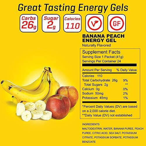 BANANA PEACH Carb Boom Energy Gel Single Serve Packet Sachet 41g