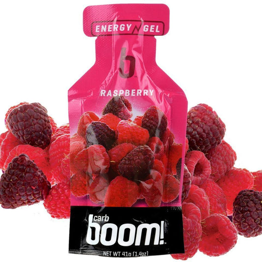 RASPBERRY Carb Boom Energy Gel Single Serve Packet Sachet 41g