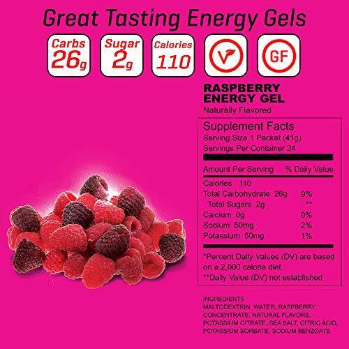 RASPBERRY Carb Boom Energy Gel Single Serve Packet Sachet 41g
