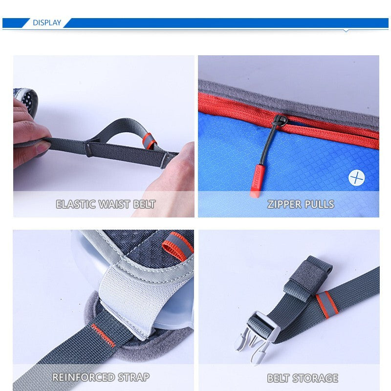 Aonijie Running Hydration Belt with 2 pockets for 170ml water bottles - ROSE