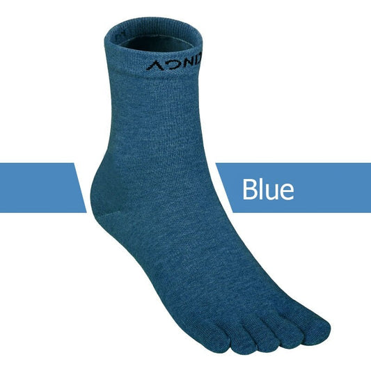 Aonijie MID CALF TOE SOCKS - BLUE LARGE