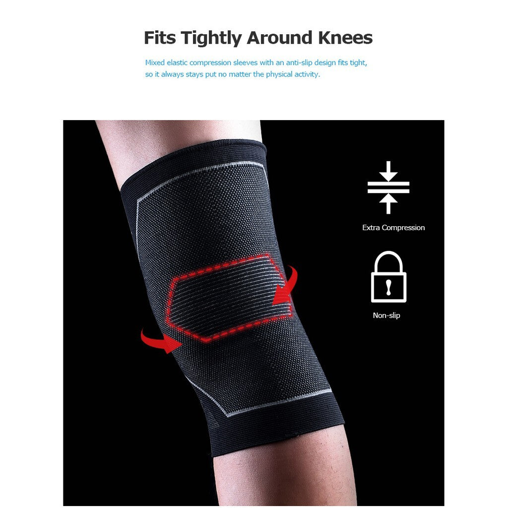 Aonijie COMPRESSION KNEE PAD 1PC Knee Brace Support - BLACK MEDIUM