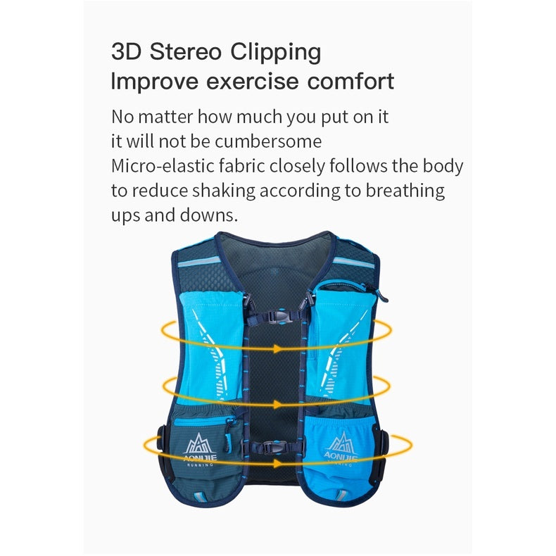 Aonijie 5L Running Vest Hydration Backpack - YELLOW - C9102 (Vest Only)