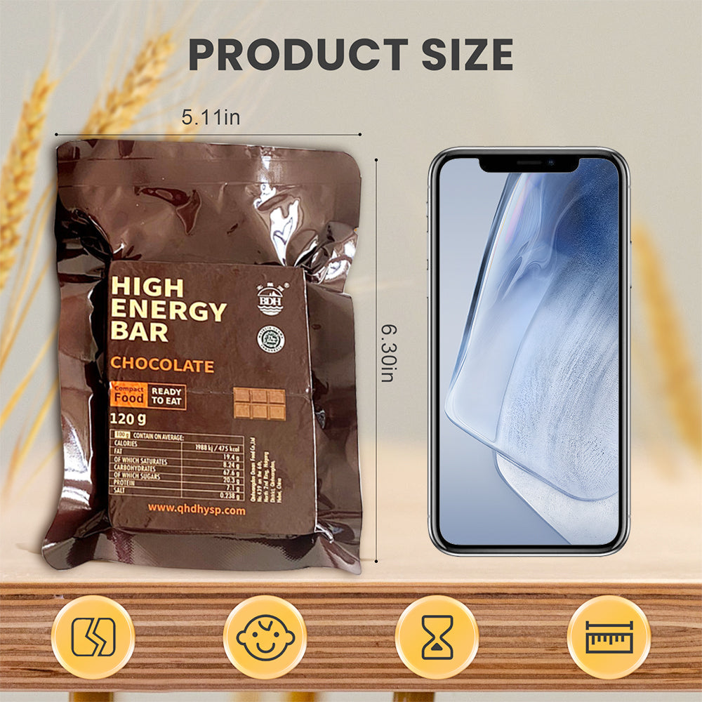 CHOCOLATE High Energy Bar 120g - Exp. Date October 2044