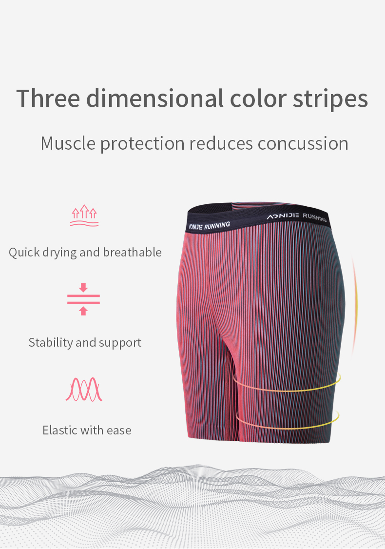 Aonijie FW5177 Running Sports COMPRESSION SHORTS for Women -- RED LARGE