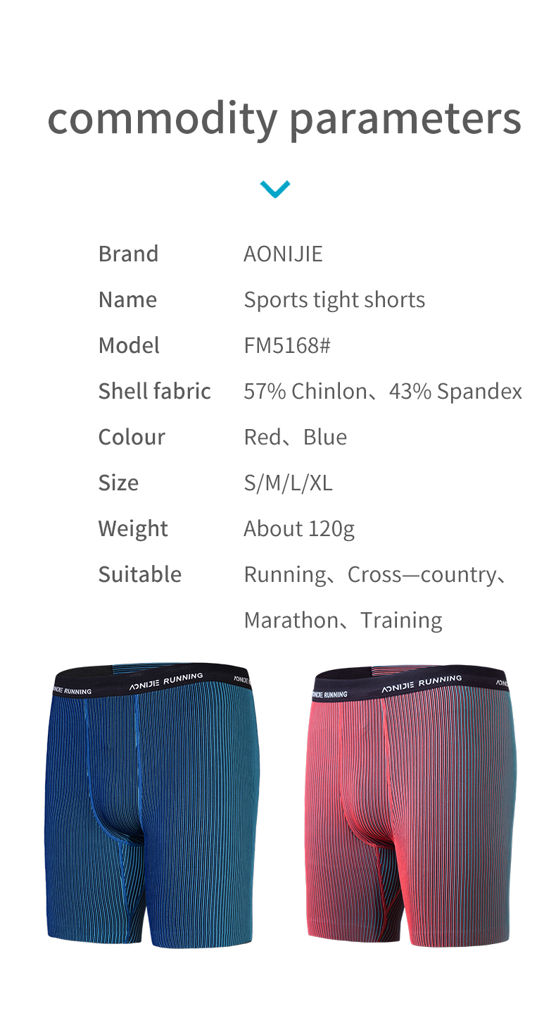 Aonijie MEN'S TIGHT SHORTS FM5168 - BLUE MEDIUM