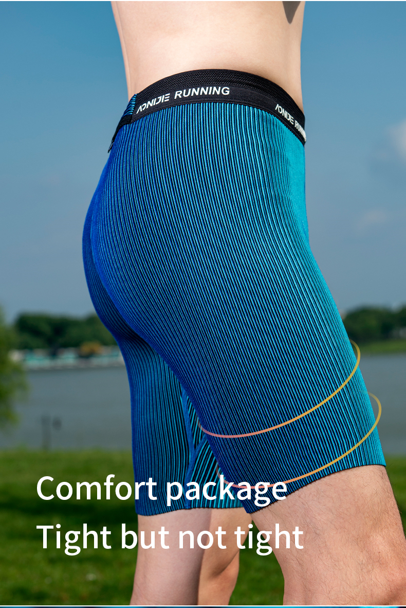 Aonijie MEN'S TIGHT SHORTS FM5168 - BLUE MEDIUM