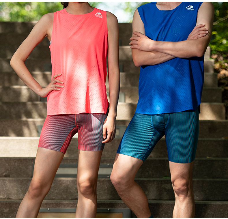 Aonijie MEN'S TIGHT SHORTS FM5168 - BLUE MEDIUM