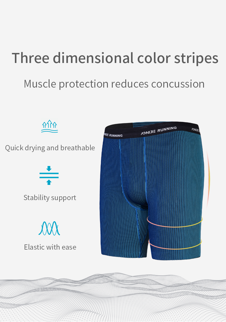 Aonijie MEN'S TIGHT SHORTS FM5168 - BLUE MEDIUM