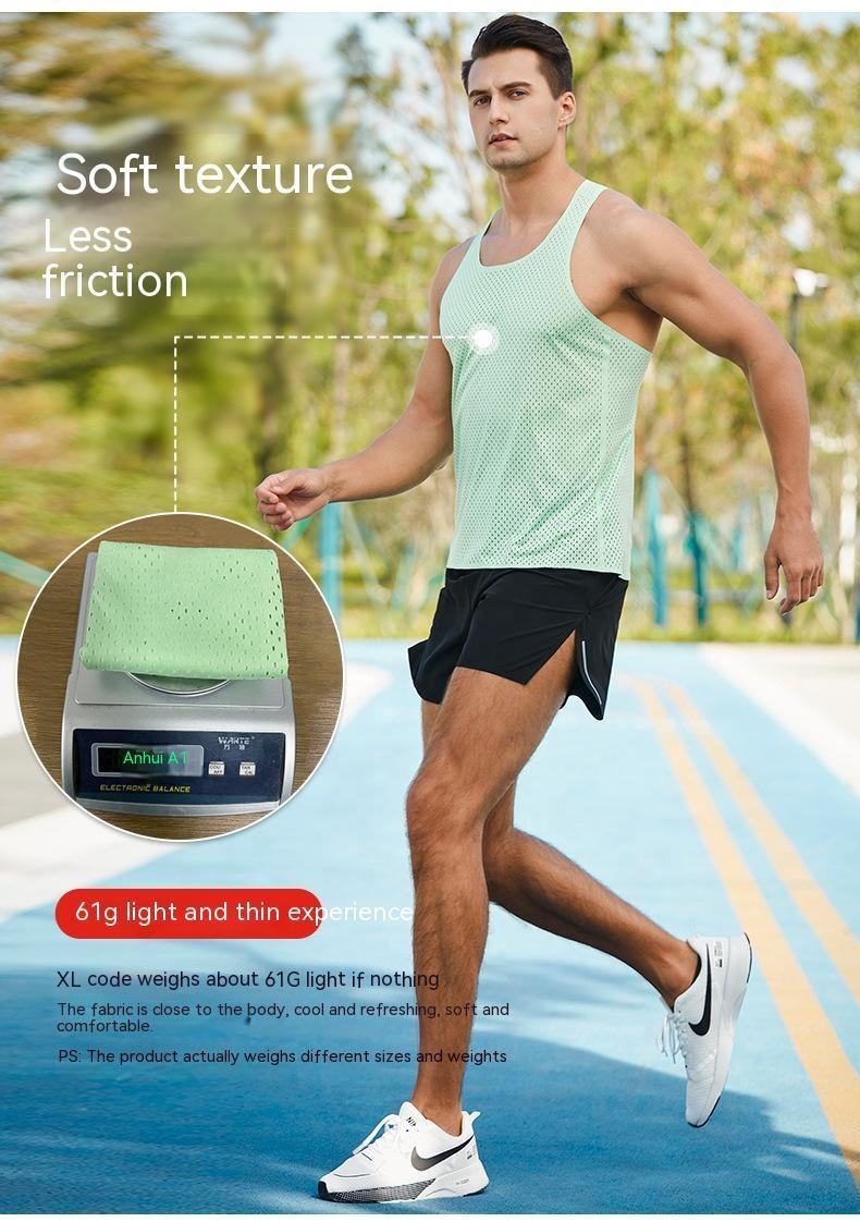 Sportex Ultra Light 61G Seamless Quick Dry Running Singlet for Men & Women - RED