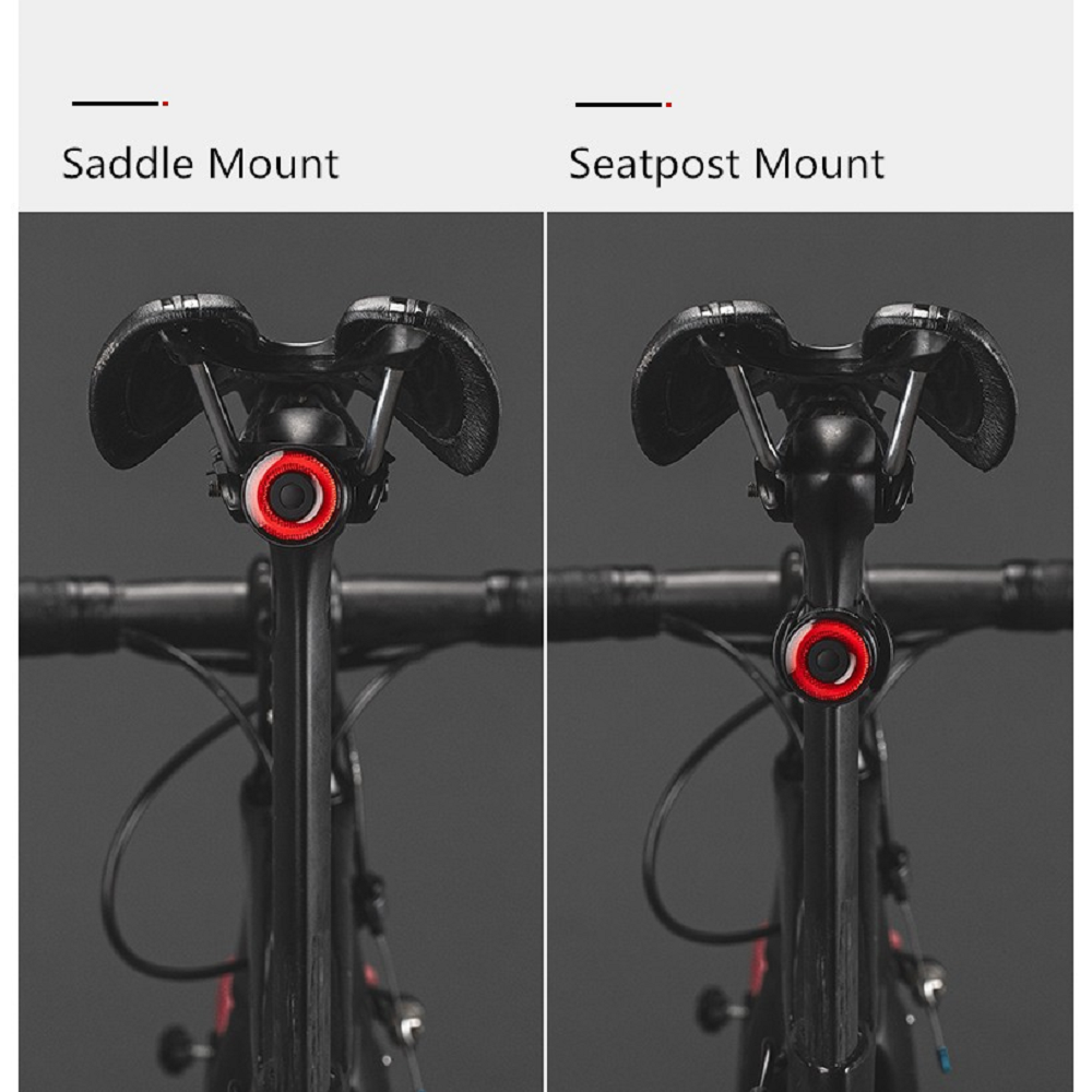 Rockbros BICYCLE TAIL LIGHT 600 Lumens Rechargeable - BLACK