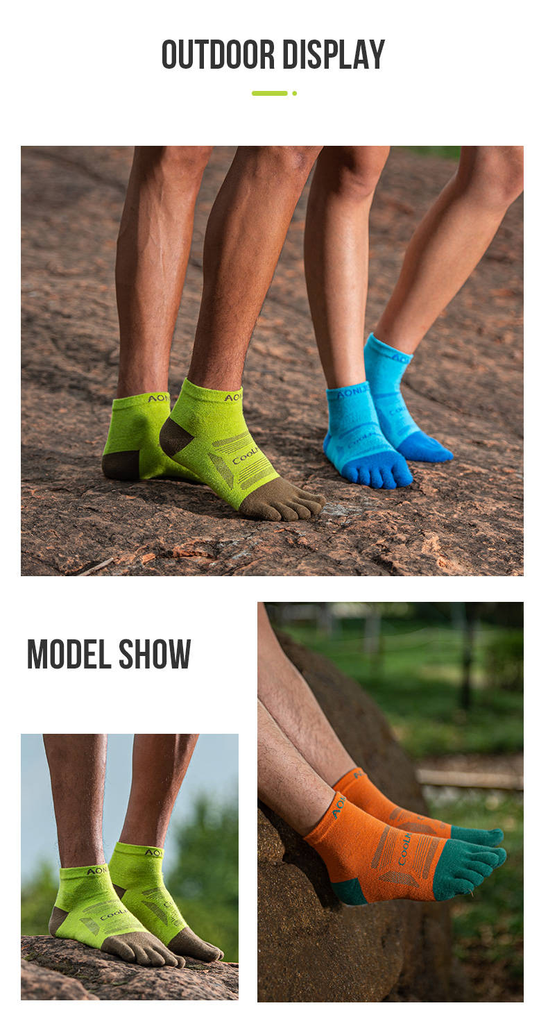 Aonijie E4838 Running TOE SOCKS 3 Pairs - LARGE