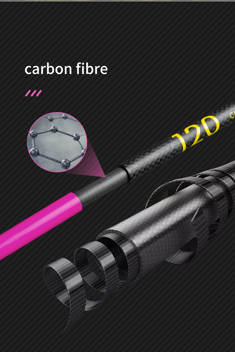 2 pcs Aonijie E4214 Carbon Fiber TREKKING POLE 120cm - PINK