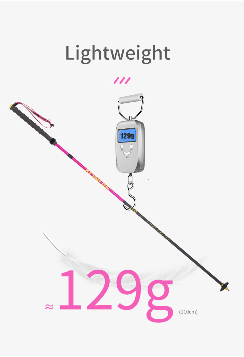2 pcs Aonijie E4214 Carbon Fiber TREKKING POLE 120cm - PINK