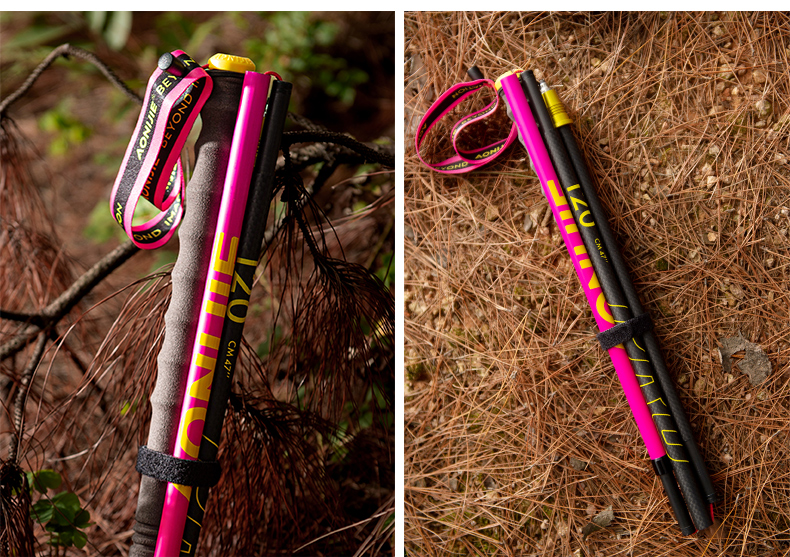 2 pcs Aonijie E4214 Carbon Fiber TREKKING POLE 120cm - PINK