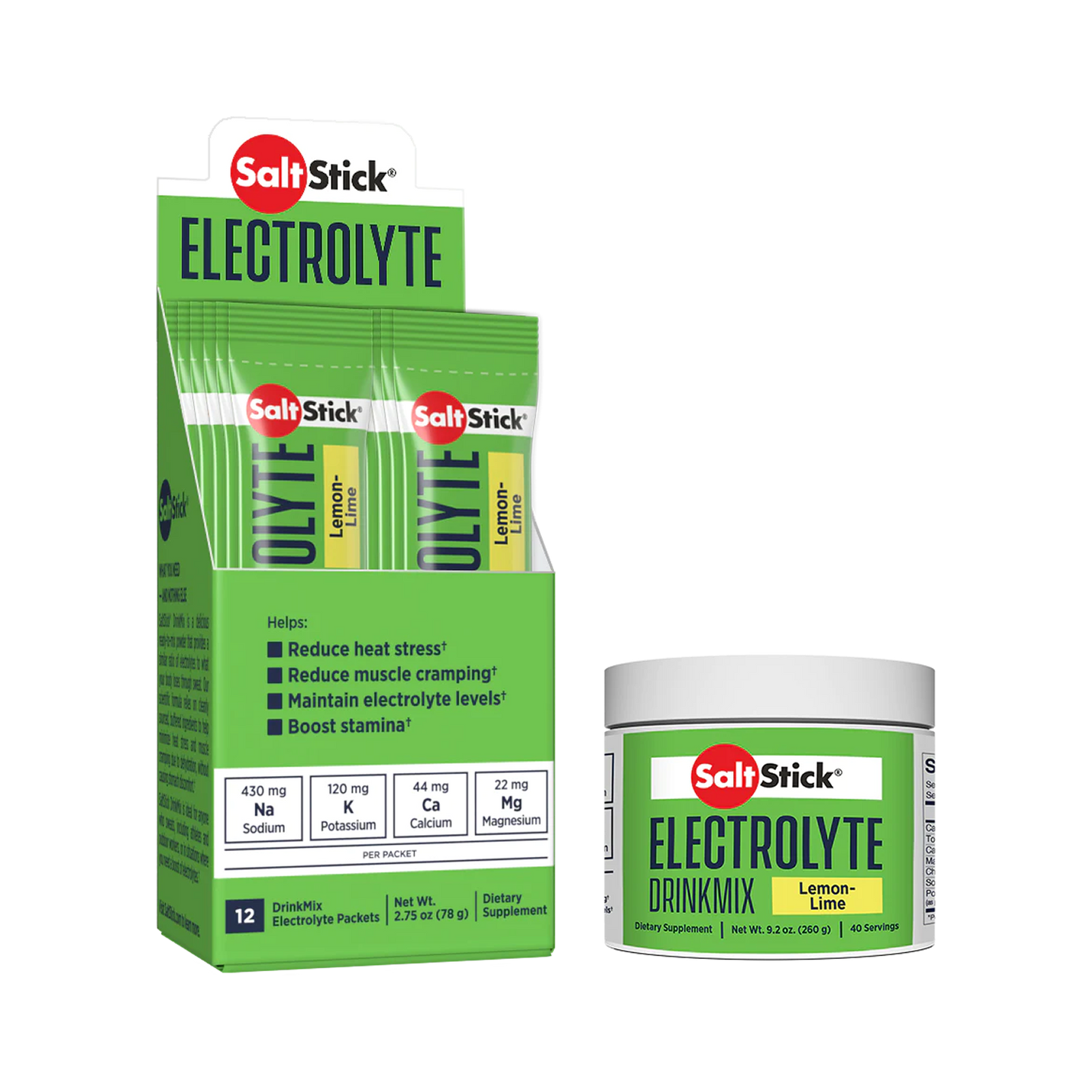 SaltStick DrinkMix - Lemon Lime 40-Serving Tub
