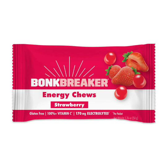 BonkBreaker Electrolytes STRAWBERRY W/ CAFFEINE Energy Chews - 8ct. Packet