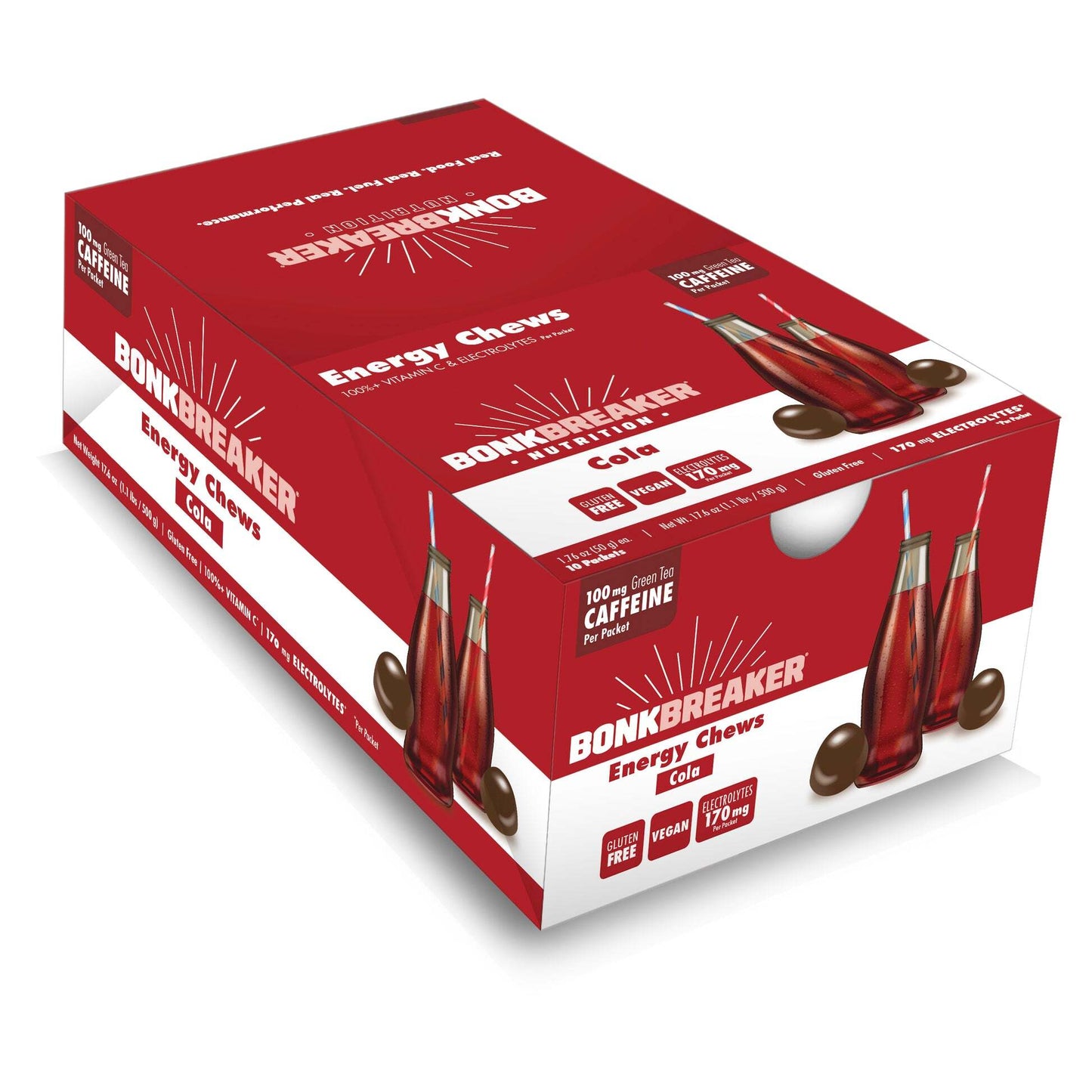 BonkBreaker Electrolytes COLA W/ CAFFEINE Energy Chews - 8ct. Packet
