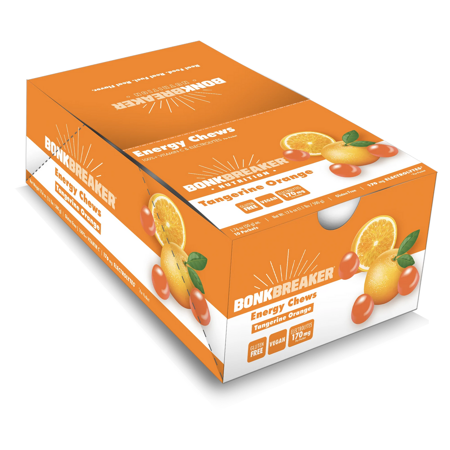 BonkBreaker Electrolytes TANGERINE ORANGE Energy Chews - 8ct. Packet