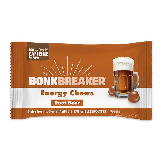 BonkBreaker Electrolytes ROOT BEER W/ CAFFEINE Energy Chews - 8ct. Packet