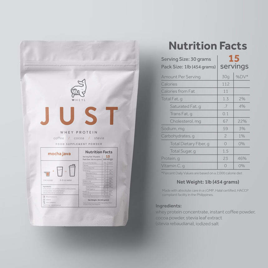 Wheyl JUST WHEY PROTEIN MOCHA JAVA 1lb (454g) - 15 servings