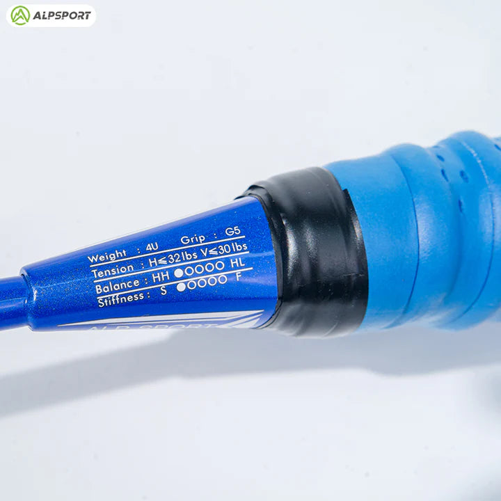 ALPSPORT 4U/G5 22-32LBS Carbon Fiber Badminton Racket ZY-BLACK