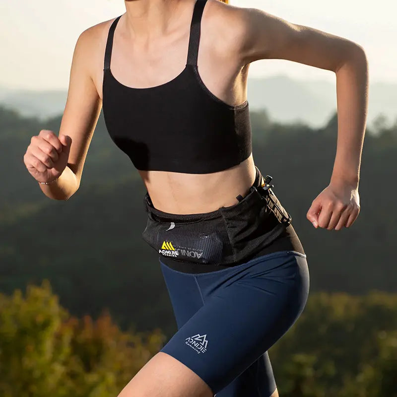 Aonijie W8122 Running BLACK WAIST BELT BAG - LARGE