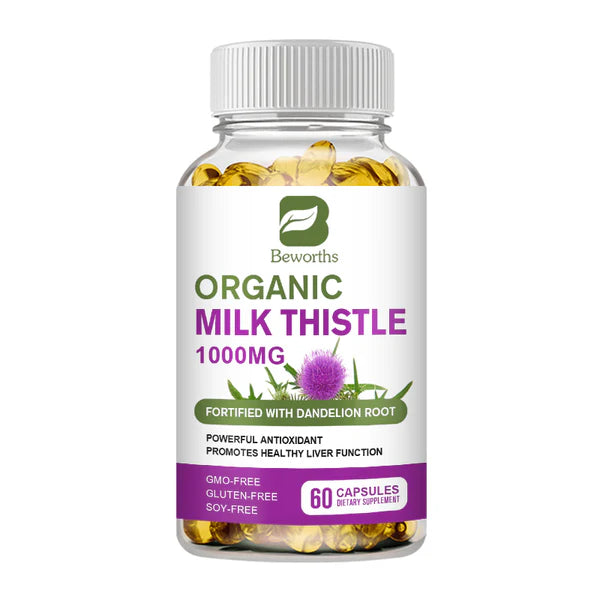 Beworths Milk Thistle Extract Capsules -Herbal Dietary Supplement 1000mg