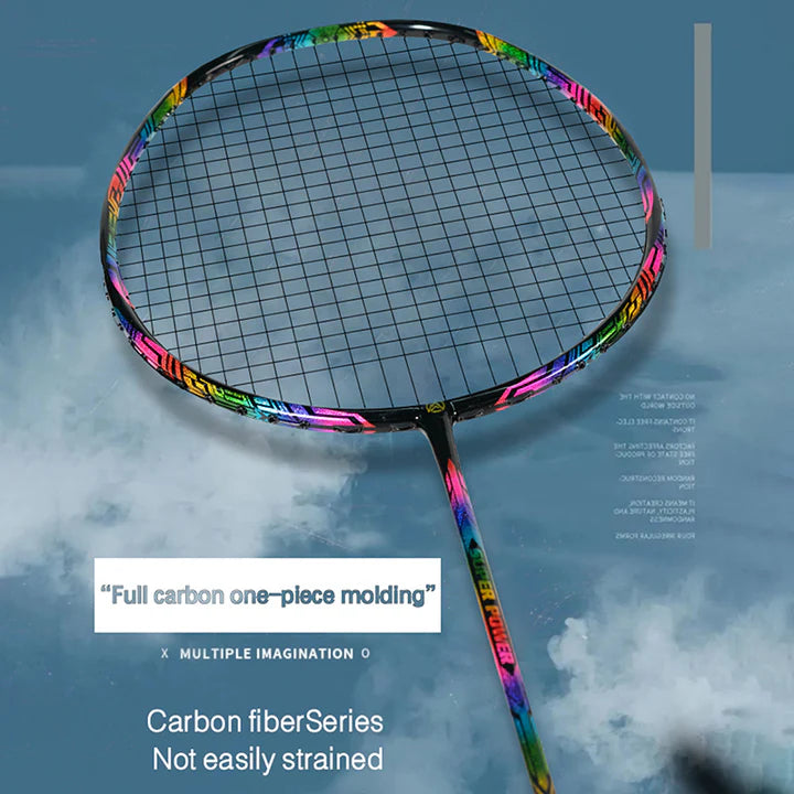 ALPSPORT XC 4U/G4 32Lbs Carbon Fiber Badminton Racket- Blue (Single)