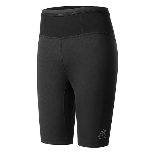 Aonijie FW5149 Outdoor Running Compression Shorts for Women - BLACK