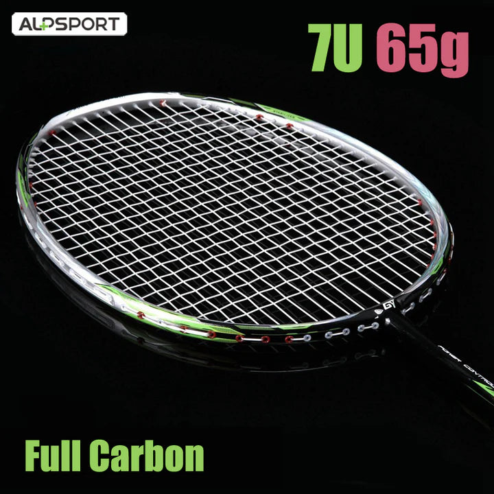 ALPSPORT TJTP 7U/G6 24-30lbs Full Carbon Fiber Badminton Racket