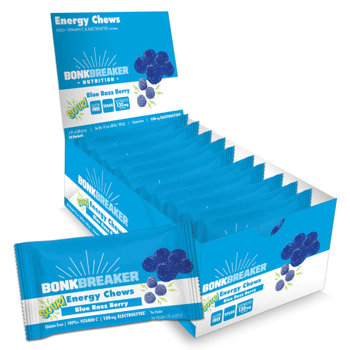 BonkBreaker Electrolytes SOUR BLUE RAZZ BERRY Energy Chews -8ct. Packet