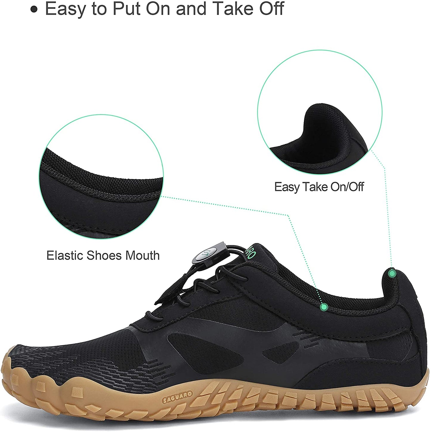 Saguaro Vitality III Minimalist Running Shoes (Barefoot) - KHAKI