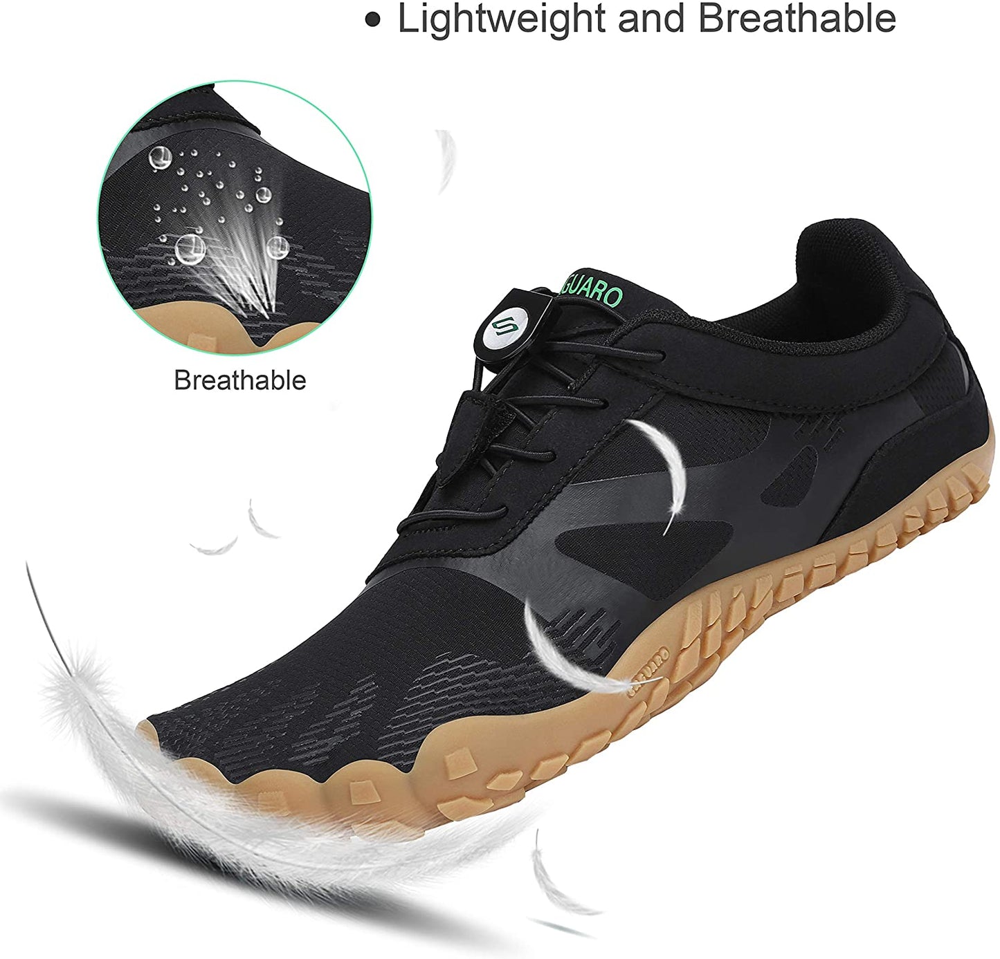 Saguaro Vitality III Minimalist Running Shoes (Barefoot) - KHAKI