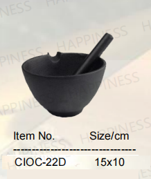 Happiness CAST IRON MORTAR and PESTLE- 15cmx10cm