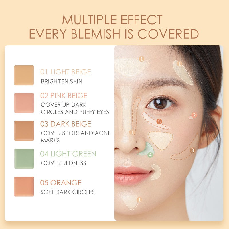 Focallure 5 Color Corrector Concealer Palette
