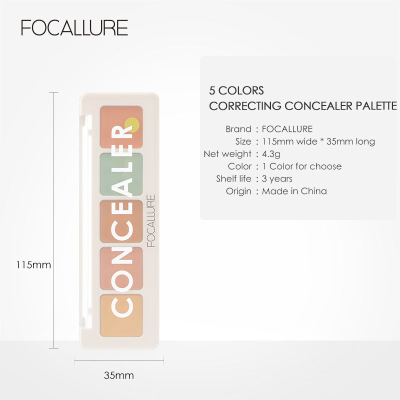 Focallure 5 Color Corrector Concealer Palette