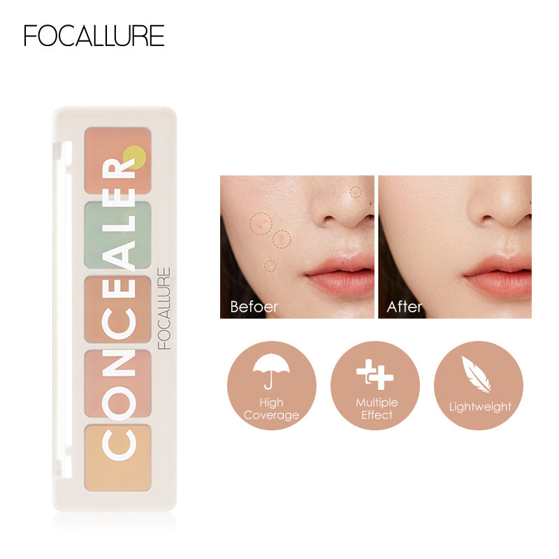 Focallure 5 Color Corrector Concealer Palette