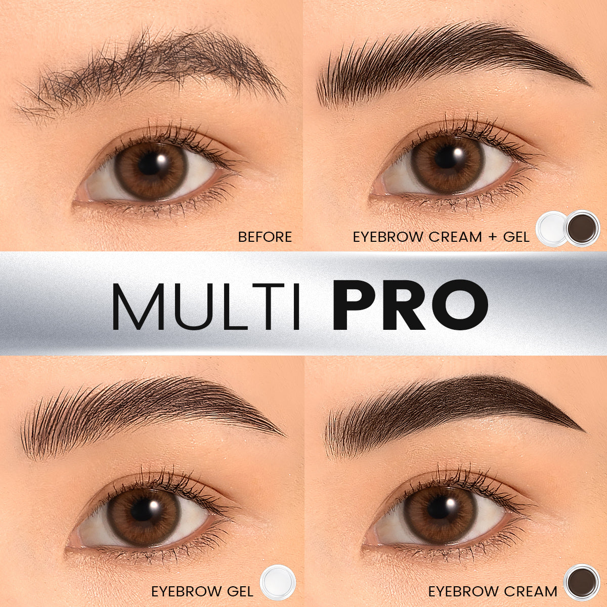 Focallure Multi Pro Duo Eyebrow Cream + Gel - Quick dry and Waterproof - FA23