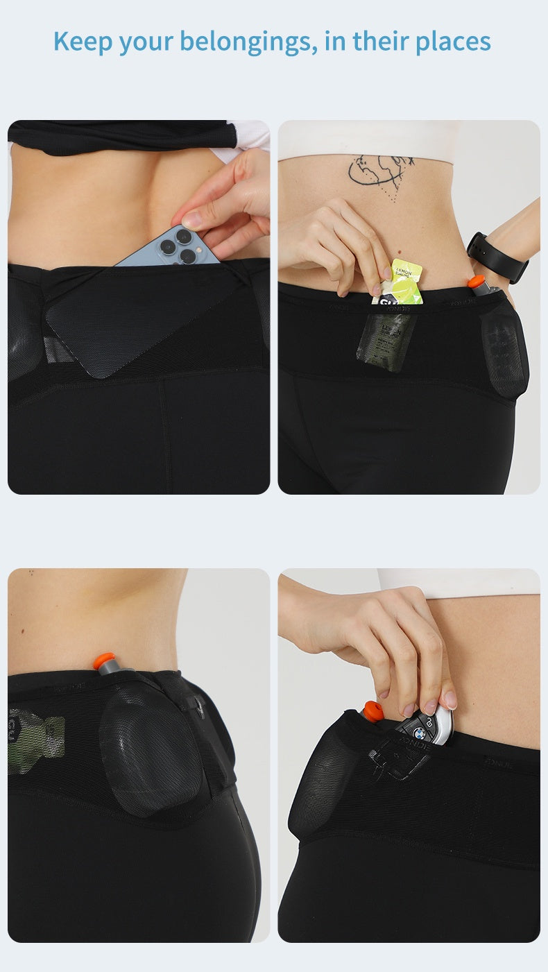 Aonijie FW5149 Outdoor Running Compression Shorts for Women - BLACK